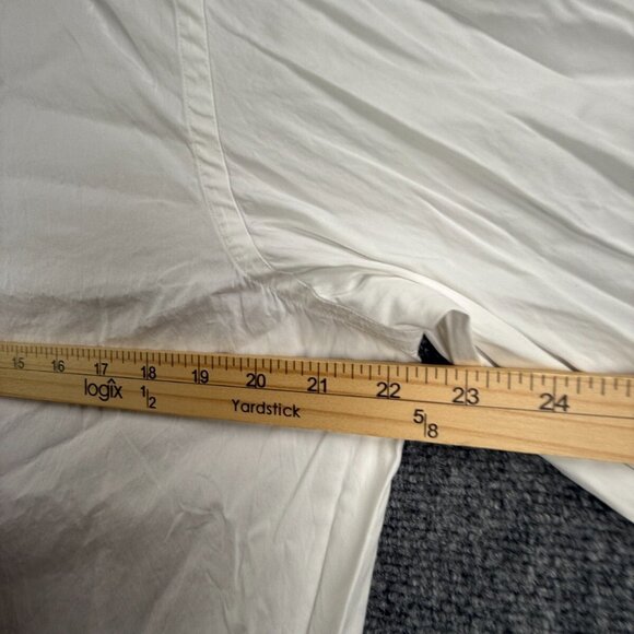 Massimo Dutti Men White Tessuto Italiano Long Sleeve Button Up Shirt Size 17 - Picture 5 of 15